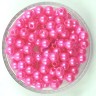 Бусины пластиковые "Жемчуг" 4 мм, ярко-розовый
