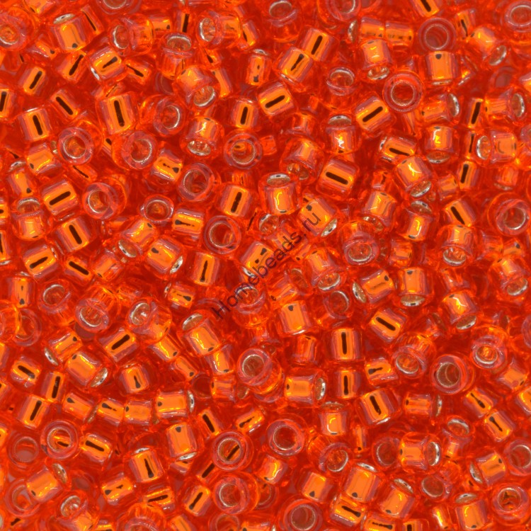 Бисер Treasures TOHO, TT-11-25, внутреннее серебрение, оранжево-красный