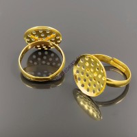 Основа для кольца с ситом 16 мм, регулируемая, цвет: золото
