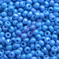 Бисер Чехия, керамический радужный, синий, 64080