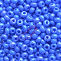 Бисер Чехия, керамический радужный, синий, 34040