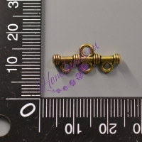 Коннектор "330" с 1 на 3 нити, золото, 2 шт