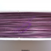 Проволока для бисероплетения 0,4 мм/50 м, бледно-фиолетовая