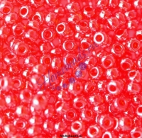 Бисер Чехия, прозрачный блестящий, красный, 96050