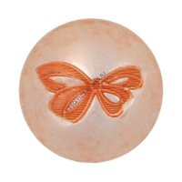 Пуговицы детские "Шар с бантиком" (7 мм), персиковые, 5 шт