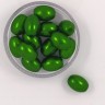 Бусины пластиковые "Олива" 8*11 мм, зелёный