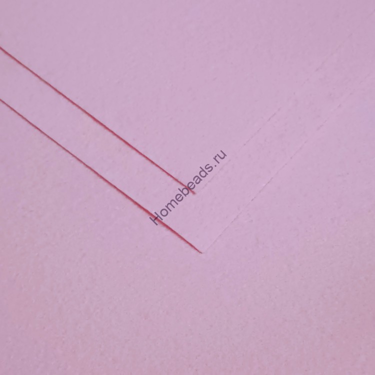 Фетр жесткий 1 мм, 20*30 см, бледно-розовый 086