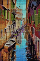 Схема для полной вышивки бисером на габардине - «Краски Венеции» А3, К-148