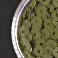 Пайетки плоские 4 мм (Италия), цвет: 7244 Verde Militare