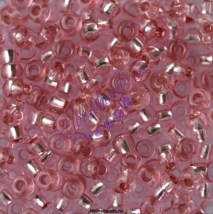 Бисер Чехия, огоньки пастельных тонов, розовый, 78193