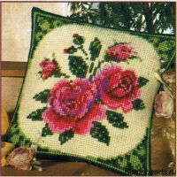 Набор для вышивания подушки Vervaco PN-0008521 Розы