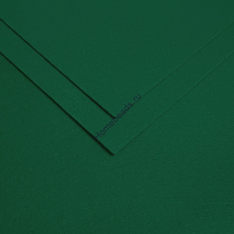 Фетр жесткий 1 мм, 20*30 см, зелёный 122