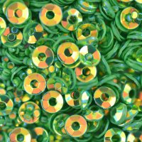 Пайетки "Чашечки", 3 мм, цвет: зеленый перламутровый