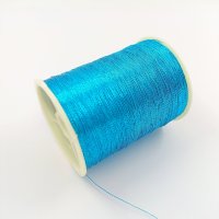 Люрекс, нитки для вышивания, голубые