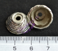 Конус 8*16 мм(13 мм внутр), цвет: серебро