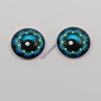 Глаза для игрушек, стекло, 12 мм, голубой