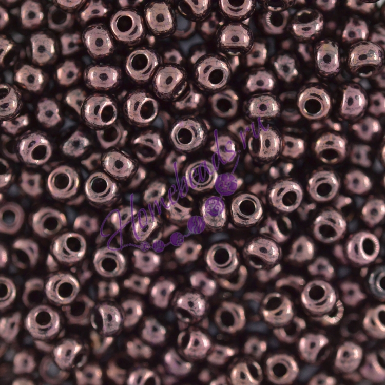 Бисер Чехия, керамический блестящий, фиолетовый, 49095