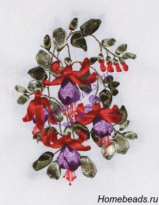 Коралловые розы ВЛ-Н-1096, набор для вышивания атласными лентами, Шелковый сад