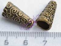 Конус 18*9 мм(7 мм внутр), цвет: бронза