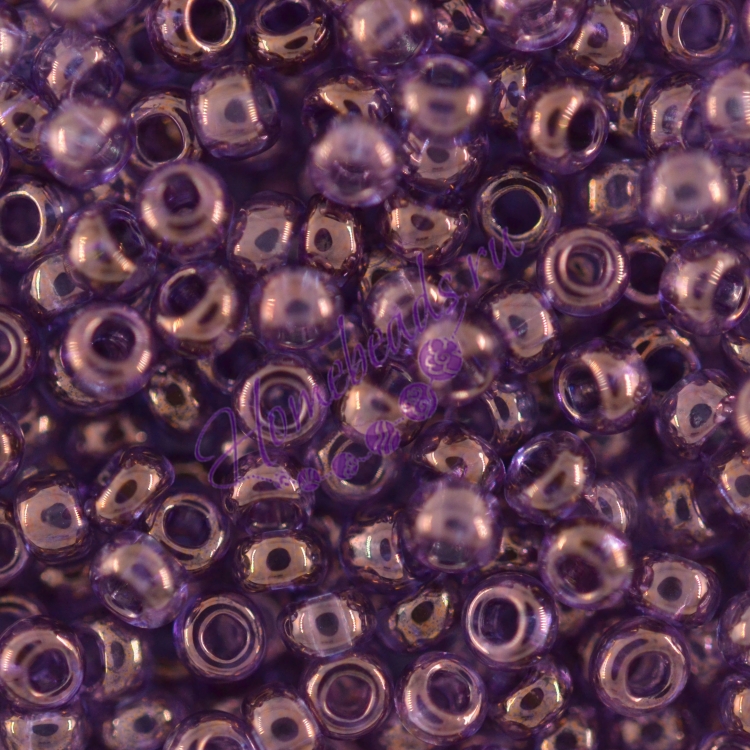 Бисер Чехия, прозрачный кристалл блестящий, фиолетовый, 48025