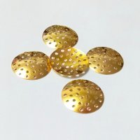Металлическая заготовка "Сито", золото, 2 см, 5 шт.