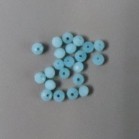 Стеклянные граненые бусины "Рондель" 4*4 мм голубой 14Р404