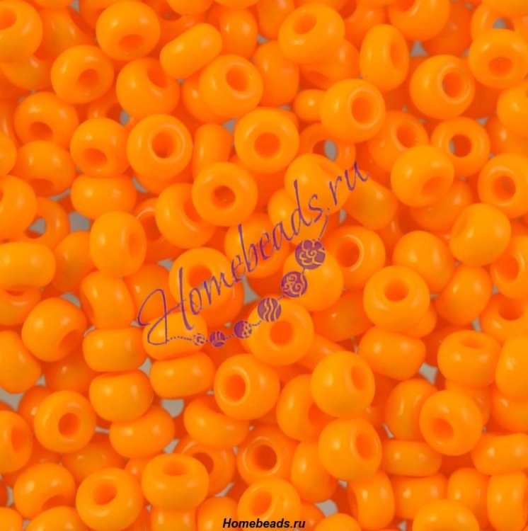 Бисер Чехия, керамика, оранжевый, 93110