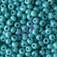 Бисер Чехия, керамический радужный, голубой, 64130