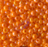 Бисер Чехия, керамический радужный, оранжевый, 94110